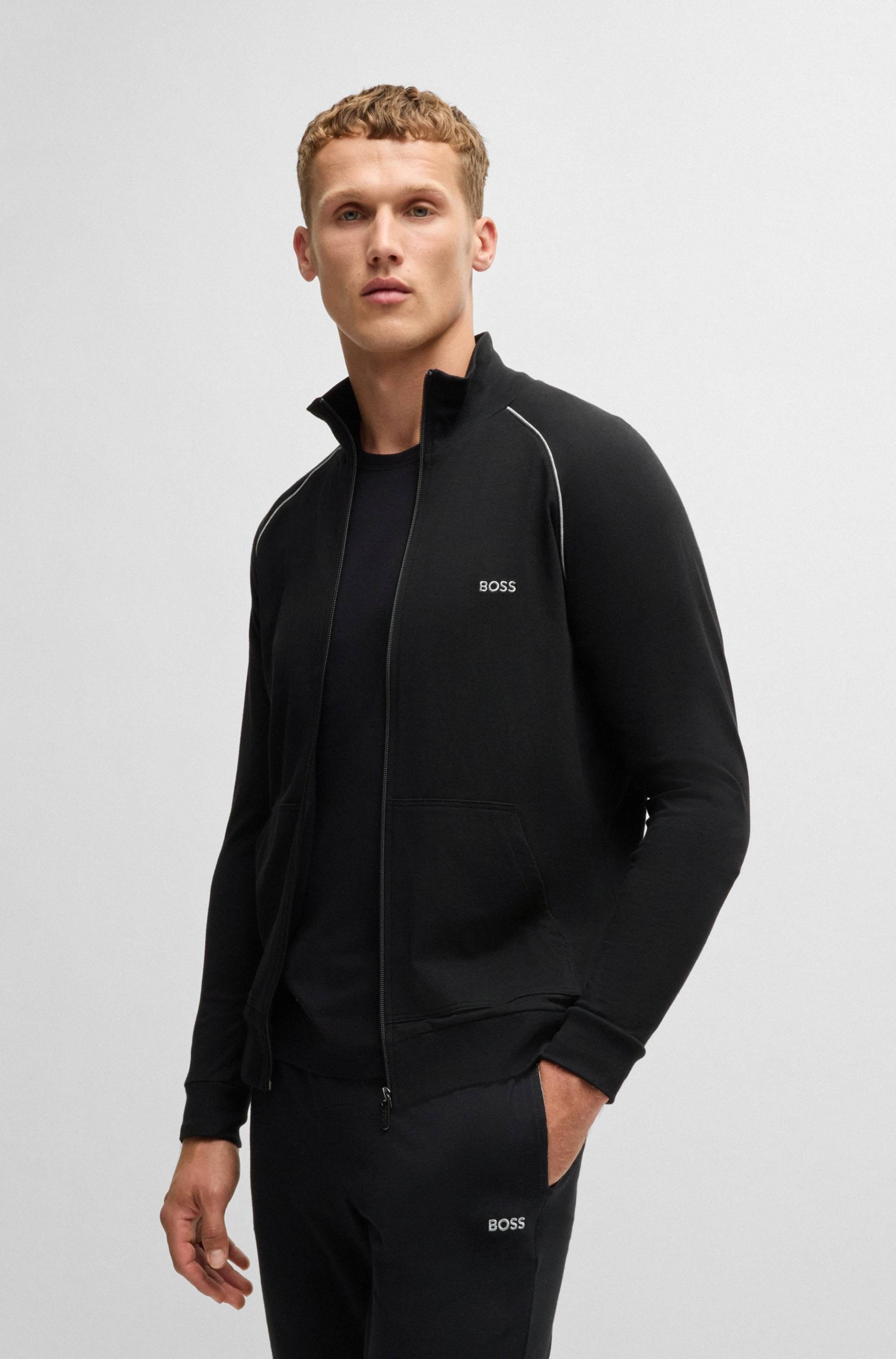 BOSS Sweatjacke »Mix&Match Jacket Z«, mit Kontrastnaht am Ärmel von BOSS