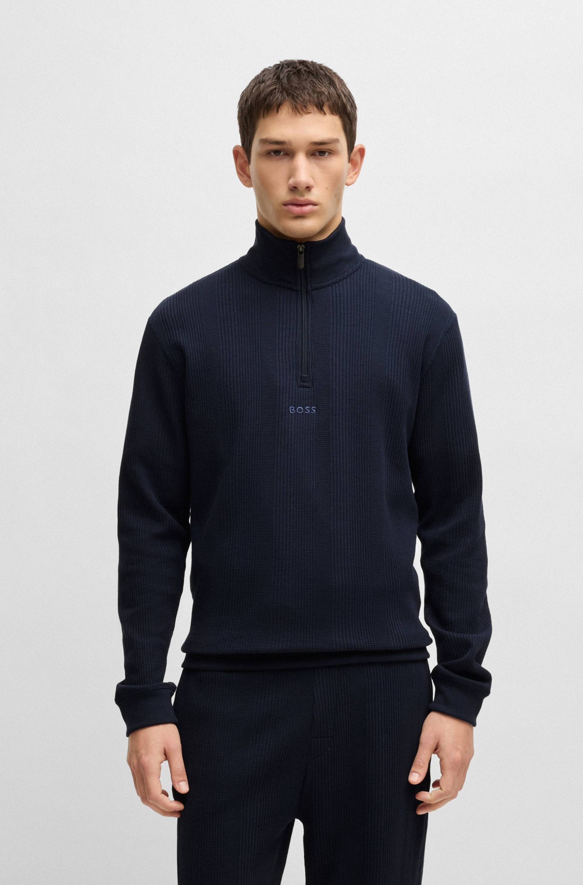 BOSS Sweatshirt »Structure 1/4 Zip«, mit feiner Struktur von BOSS