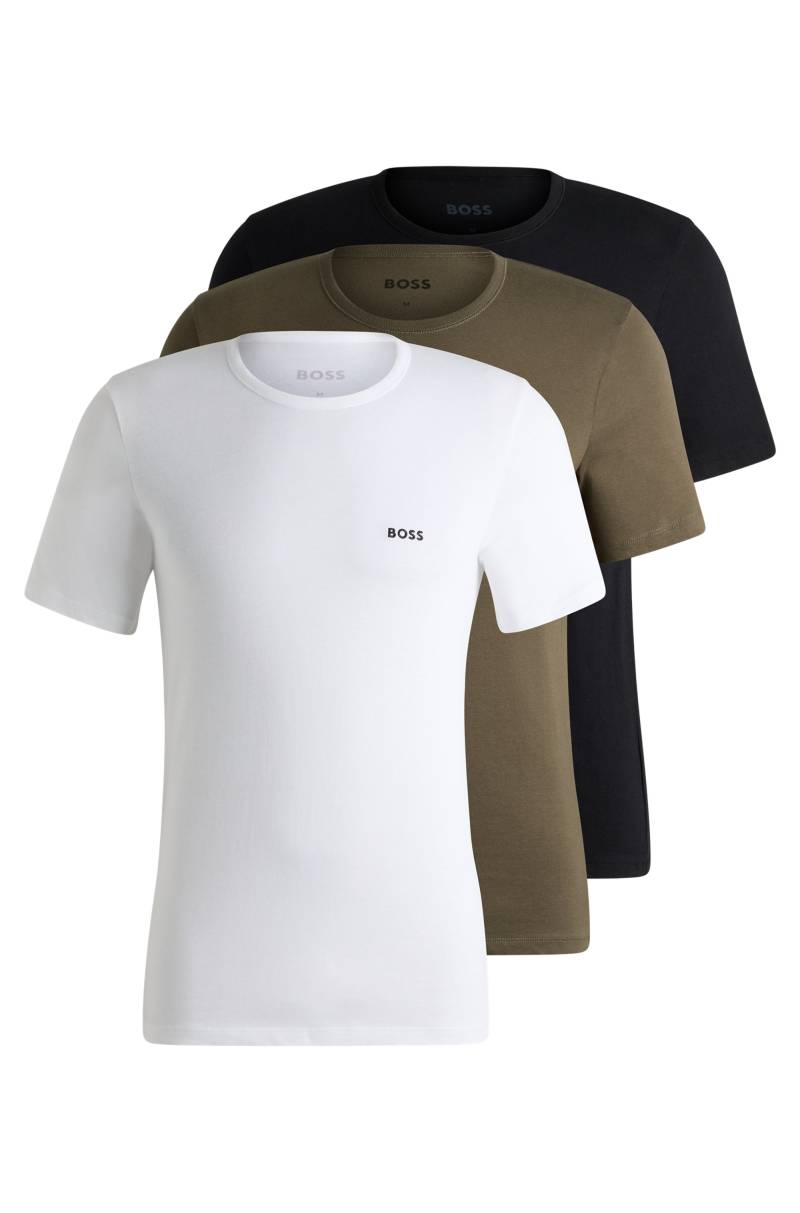 BOSS T-Shirt »TShirtRN 3P Classic«, mit BOSS Stickerei von BOSS