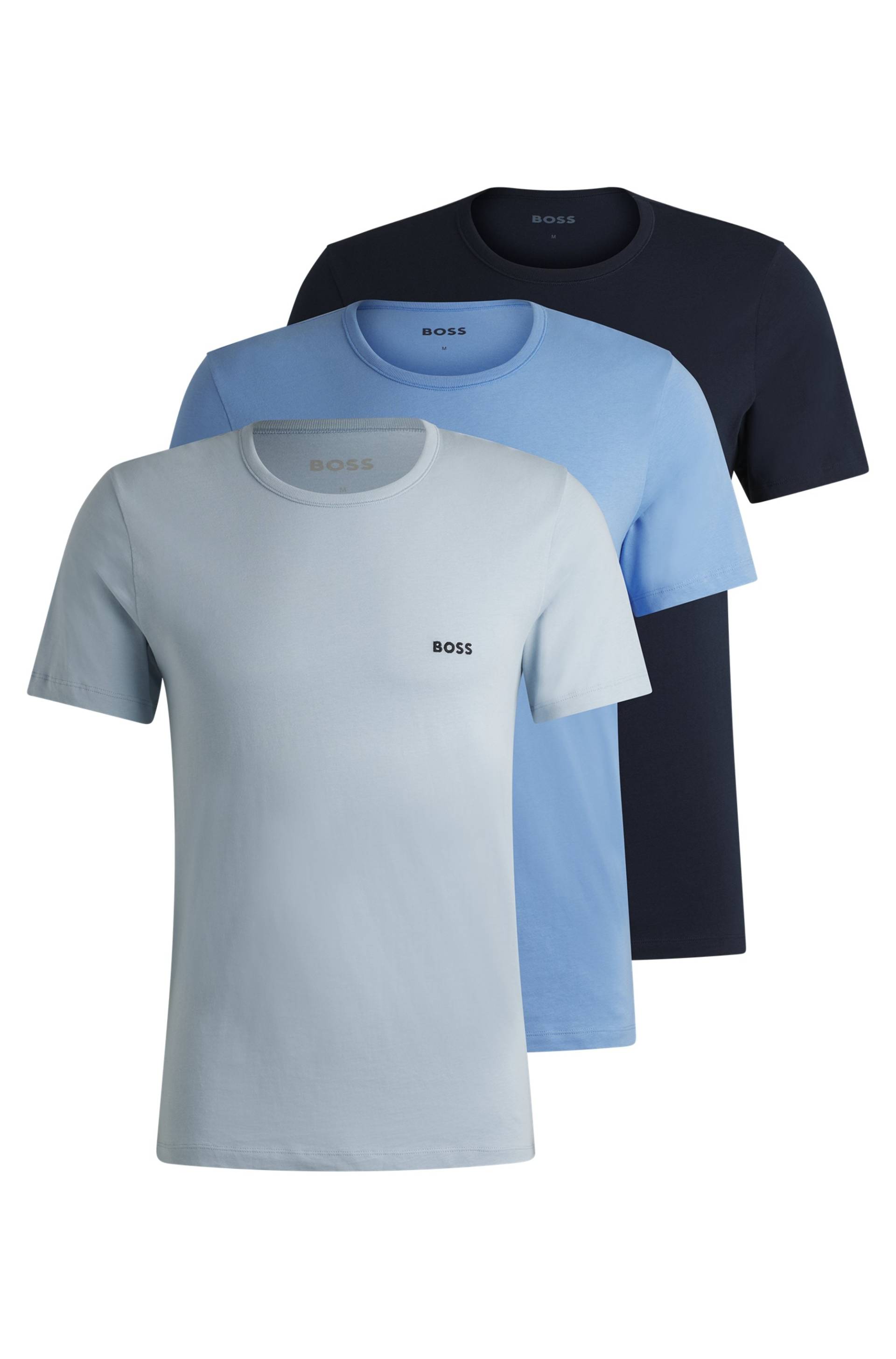 BOSS T-Shirt »TShirtRN 3P Classic«, mit Logostickerei von BOSS