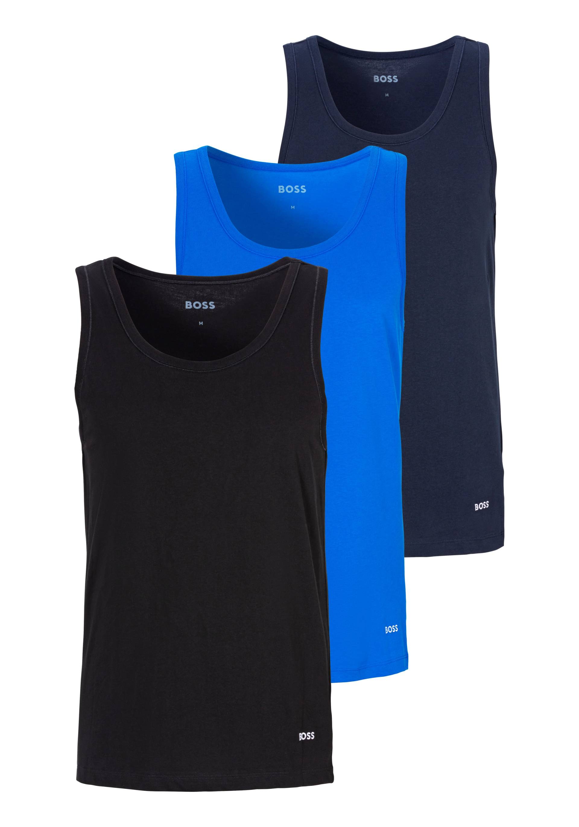 BOSS Tanktop, (Packung, 3 tlg.), mit BOSS Stickerei von BOSS