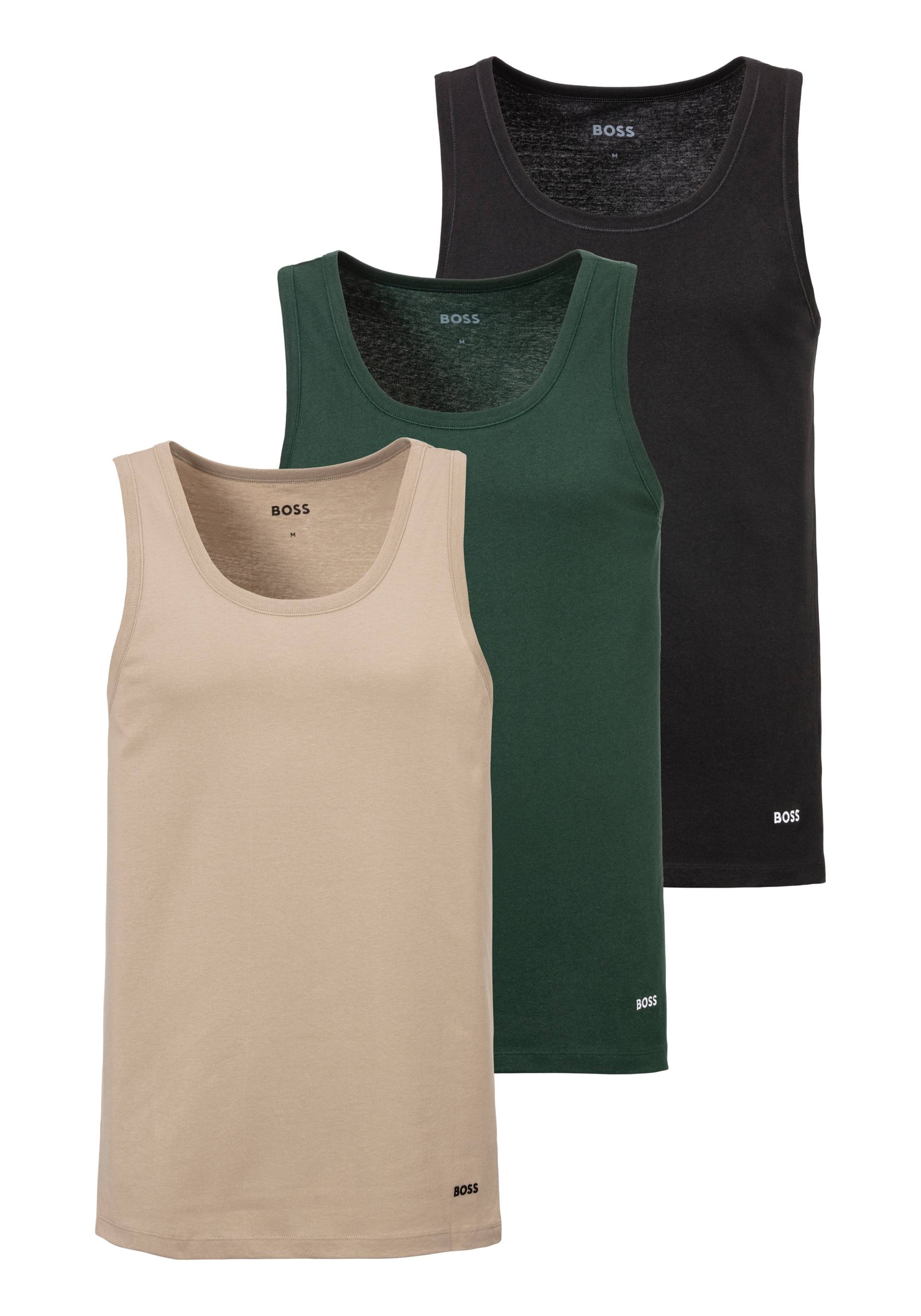 BOSS Tanktop, (Packung, 3 tlg.), mit BOSS Stickerei von BOSS