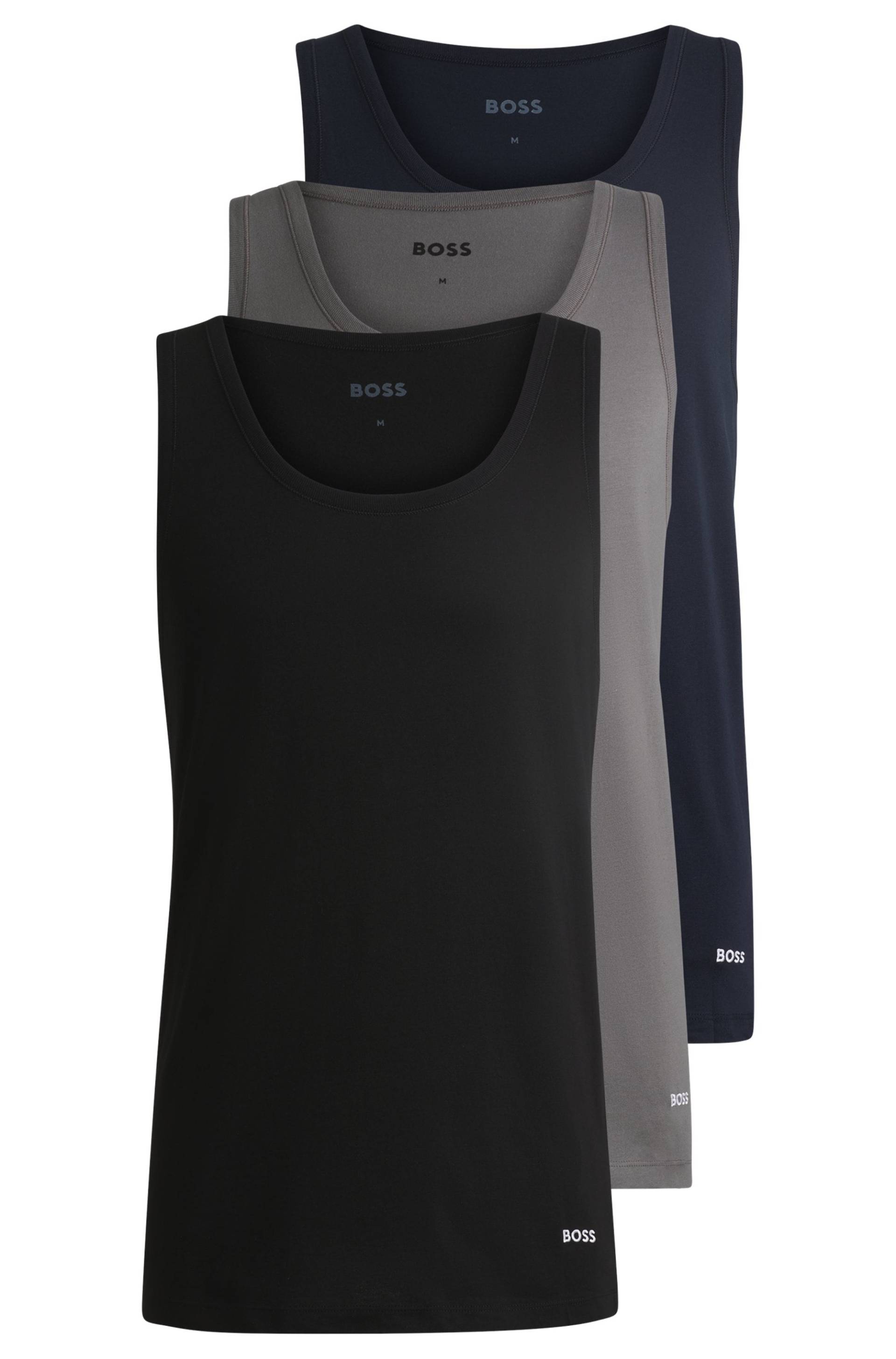 BOSS Tanktop »3P Classic«, (3), mit Label von BOSS