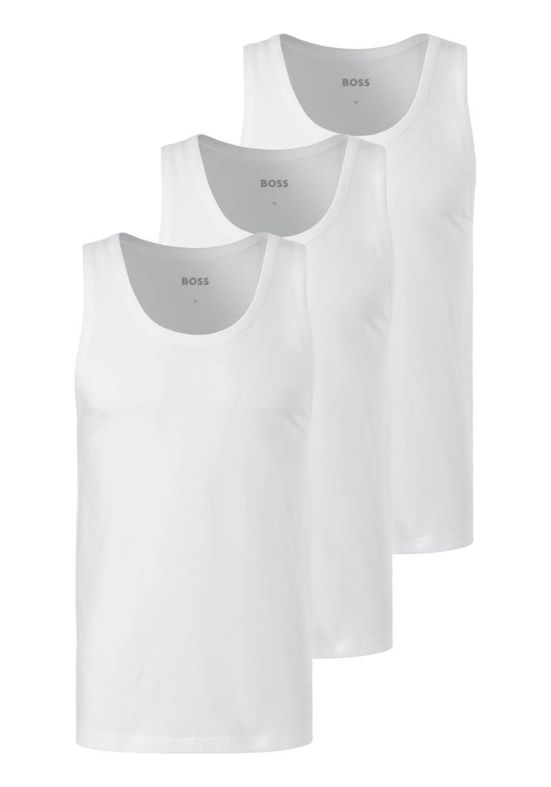 BOSS Unterhemd »Tank Top 3P CO«, (Packung, 3 St.), mit Rippbündchen von BOSS