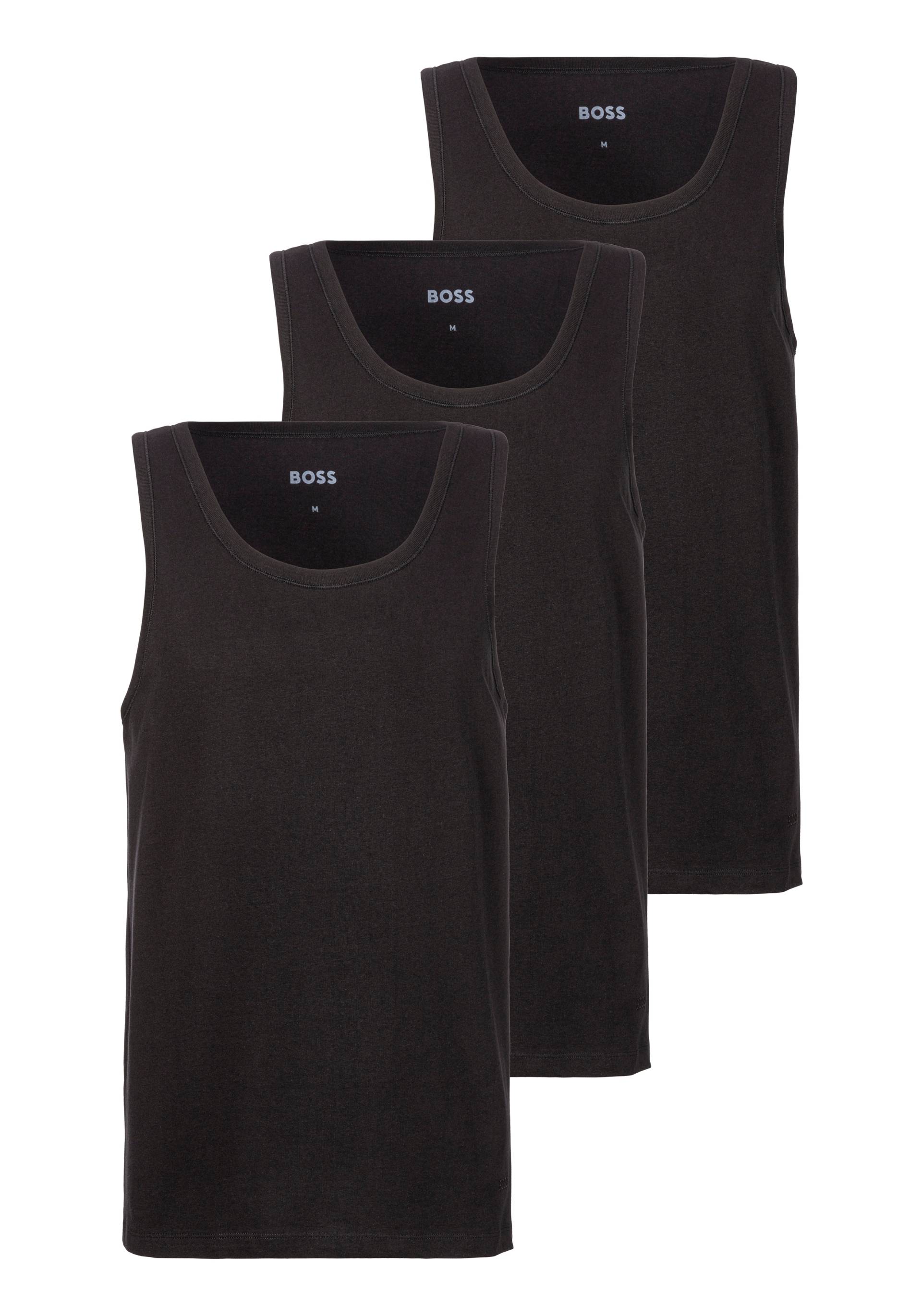 BOSS Unterhemd »Tank Top 3P CO«, (Packung, 3 St.), mit Rippbündchen von BOSS