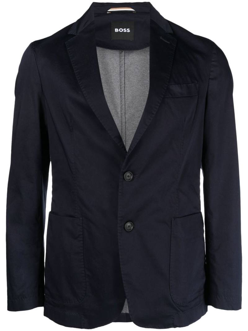 BOSS V-neck classic blazer - Blue von BOSS