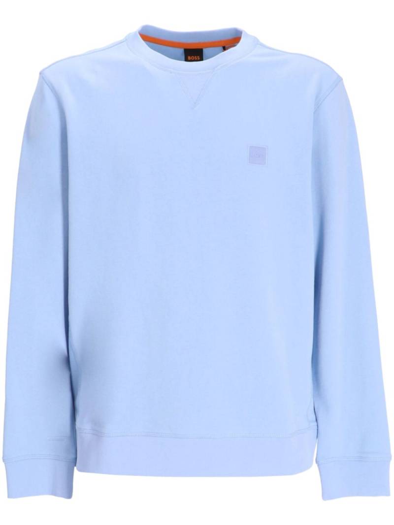 BOSS Westart logo-patch sweatshirt - Blue von BOSS