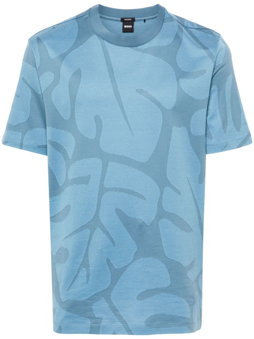 BOSS abstract-pattern cotton T-shirt - Blue von BOSS