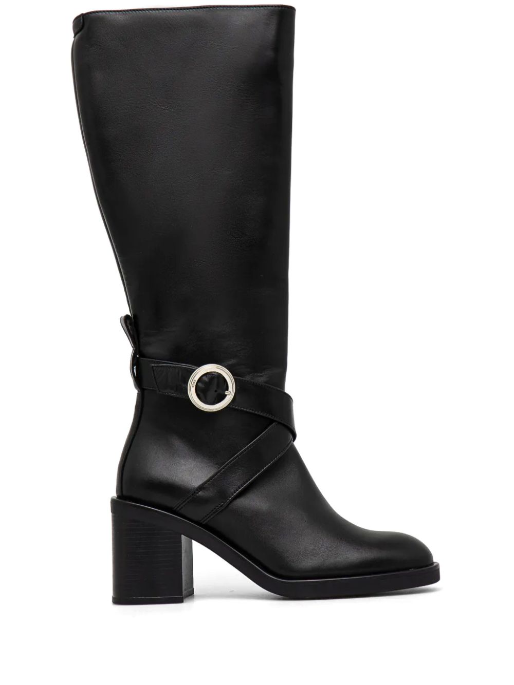 BOSS buckle-detail leather boots - Black von BOSS