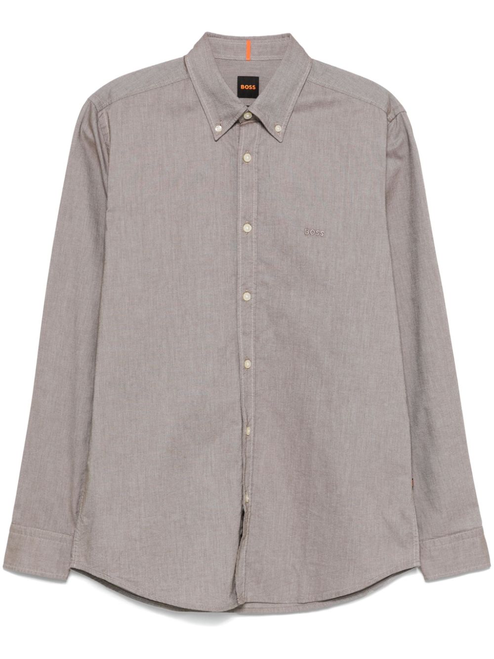 BOSS button-down cotton shirt - Neutrals von BOSS