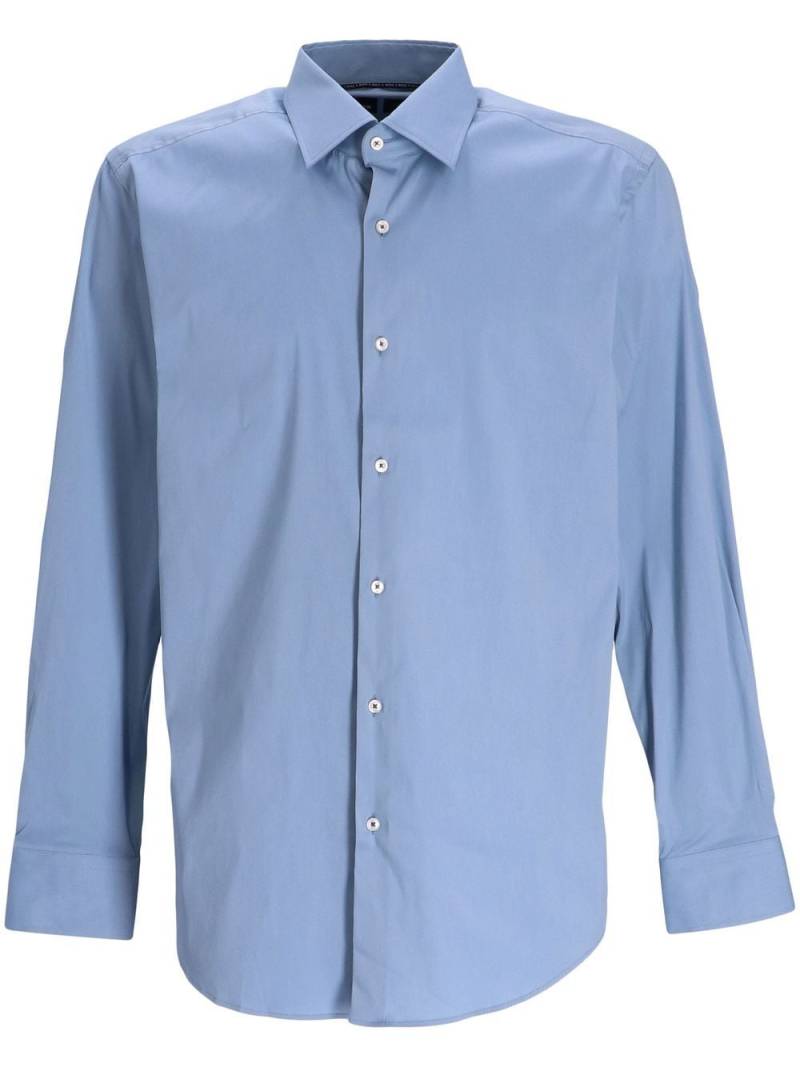 BOSS button-up cotton-blend shirt - Blue von BOSS