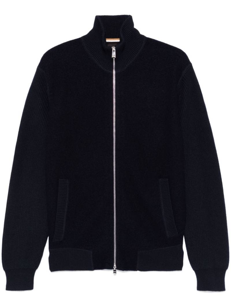 BOSS cable-knit cardigan - Blue von BOSS