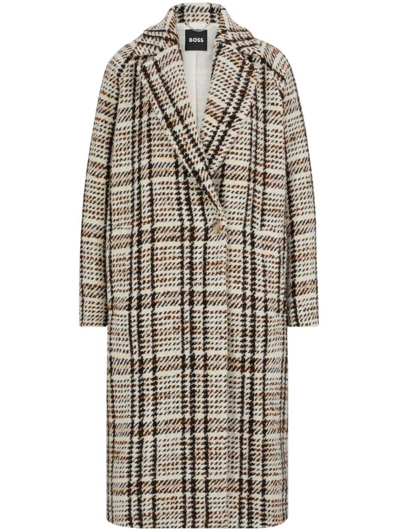 BOSS check-pattern coat - Neutrals von BOSS