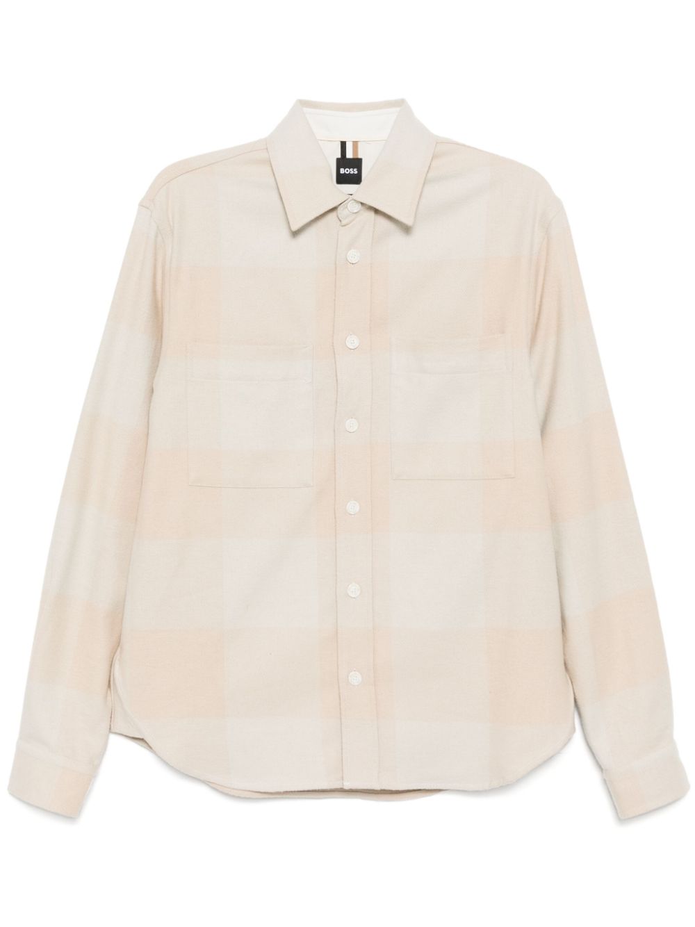 BOSS checked flannel shirt - Neutrals von BOSS