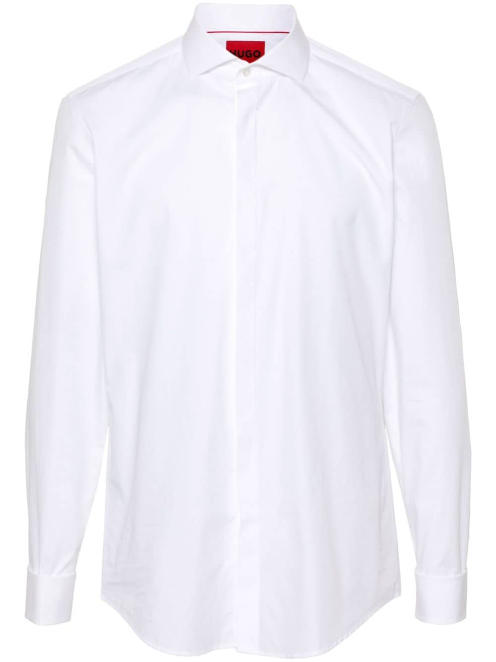 BOSS classic-collar cotton shirt - White von BOSS