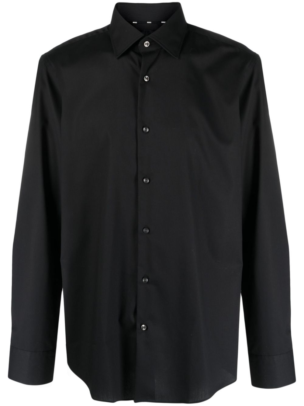 BOSS classic-collar poplin shirt - Black von BOSS