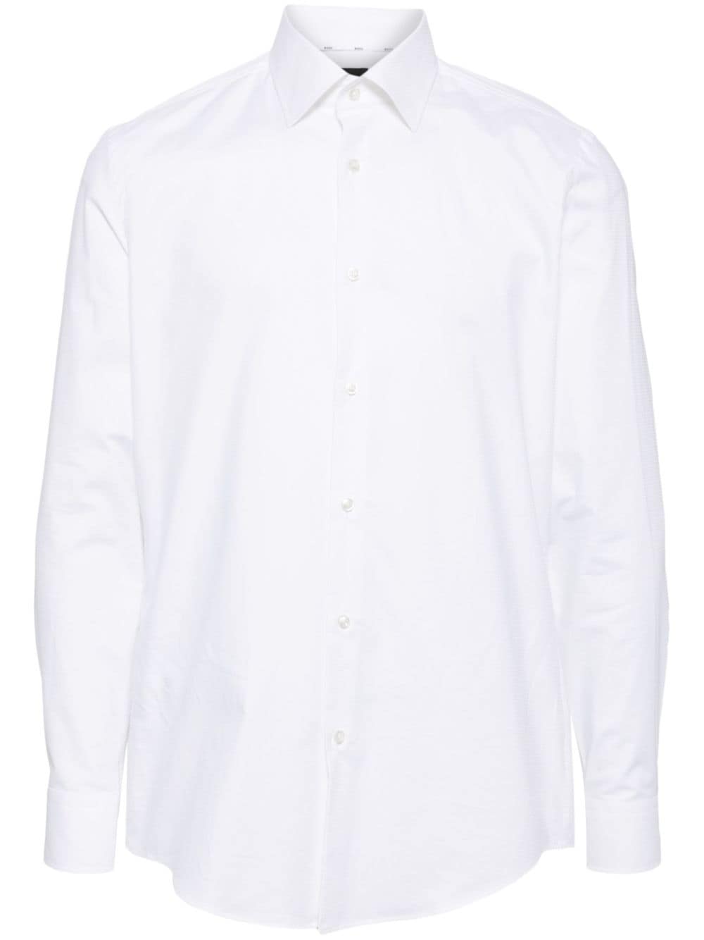 BOSS classic-collar poplin shirt - White von BOSS