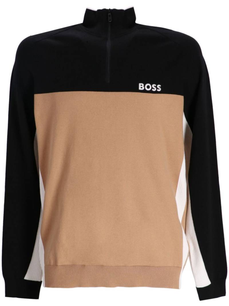 BOSS colour-block sweatshirt - Black von BOSS