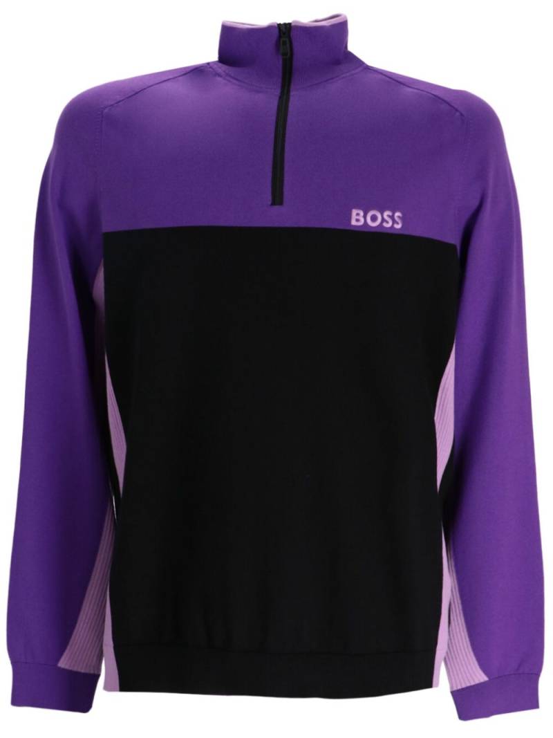 BOSS colour-block sweatshirt - Purple von BOSS