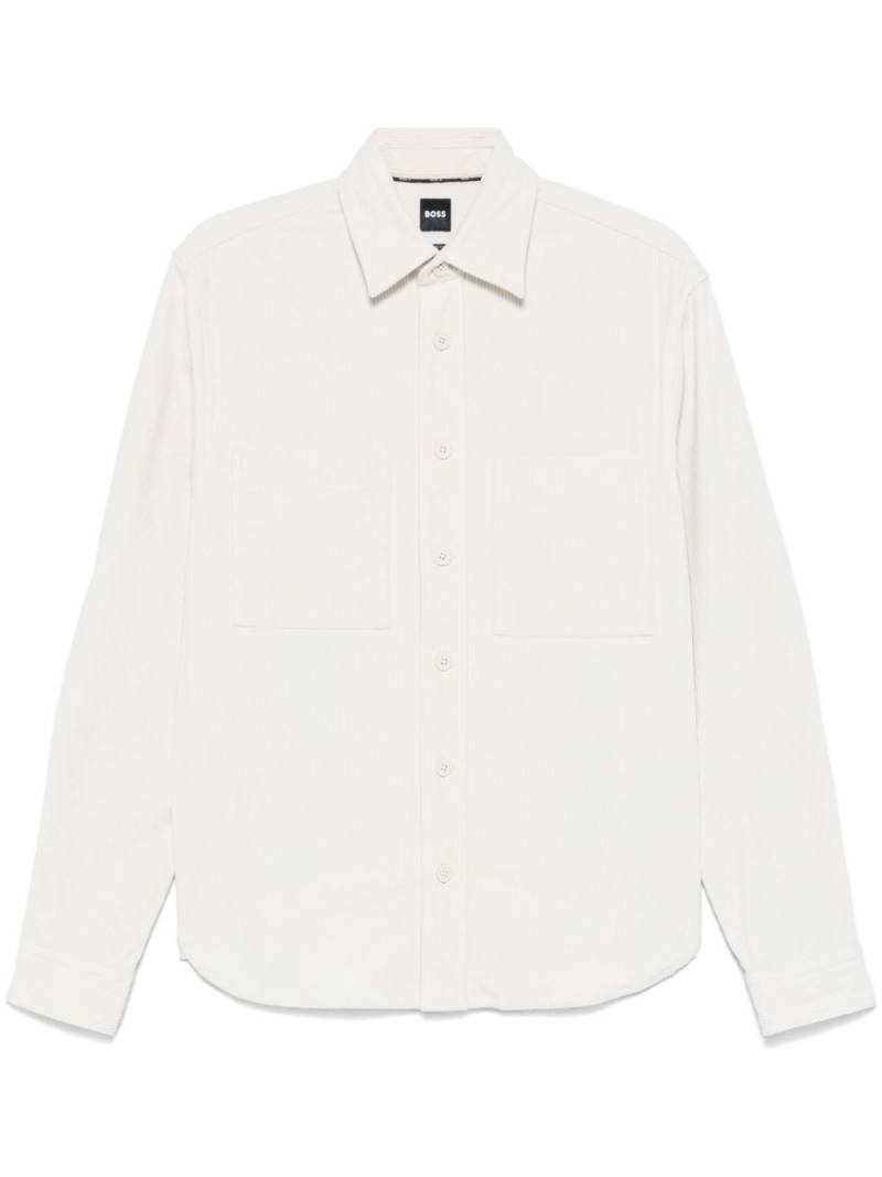 BOSS corduroy shirt - White von BOSS