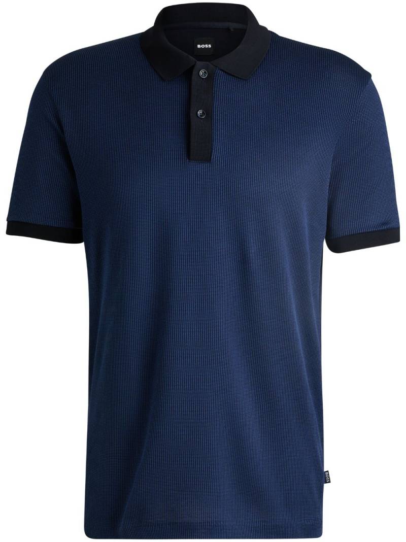 BOSS cotton polo shirt - Blue von BOSS