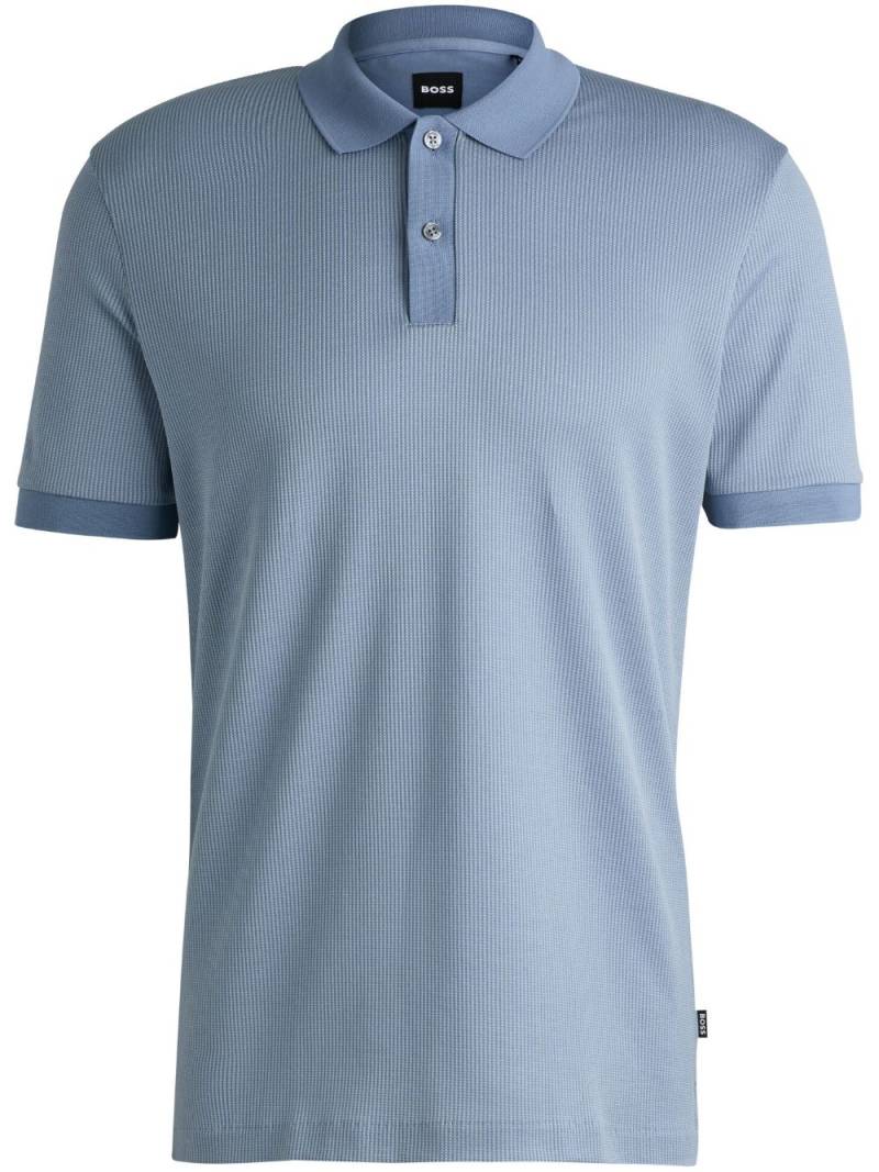 BOSS cotton polo shirt - Blue von BOSS