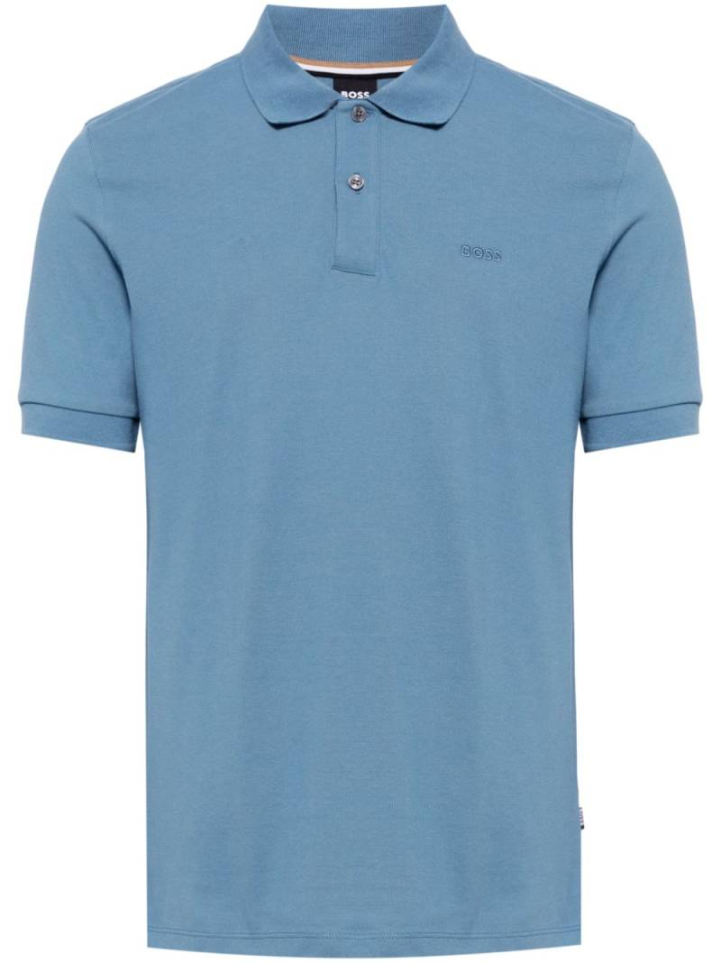 BOSS cotton polo shirt - Blue von BOSS