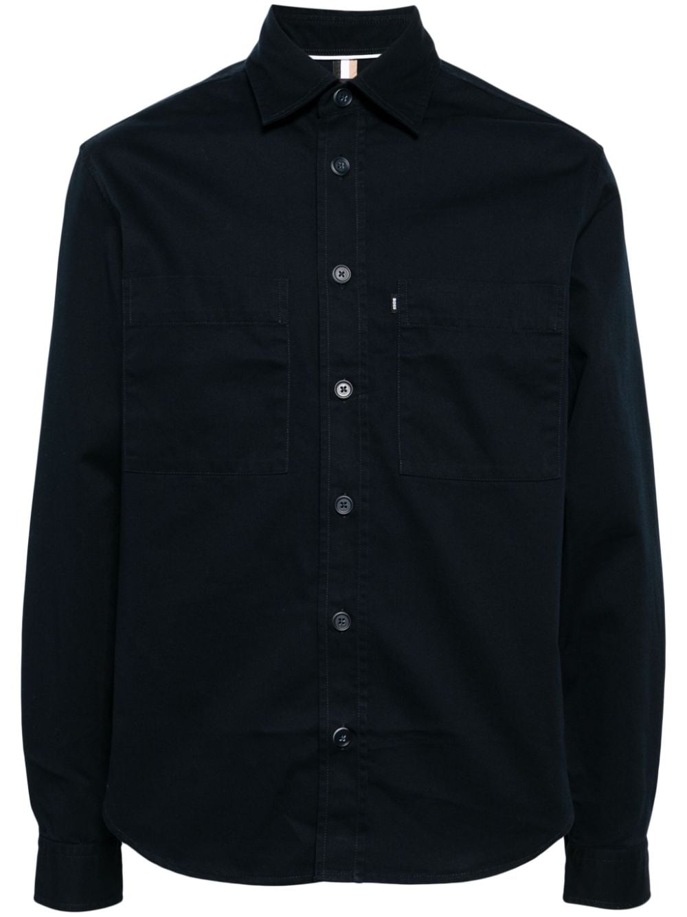 BOSS cotton twill overshirt - Blue von BOSS