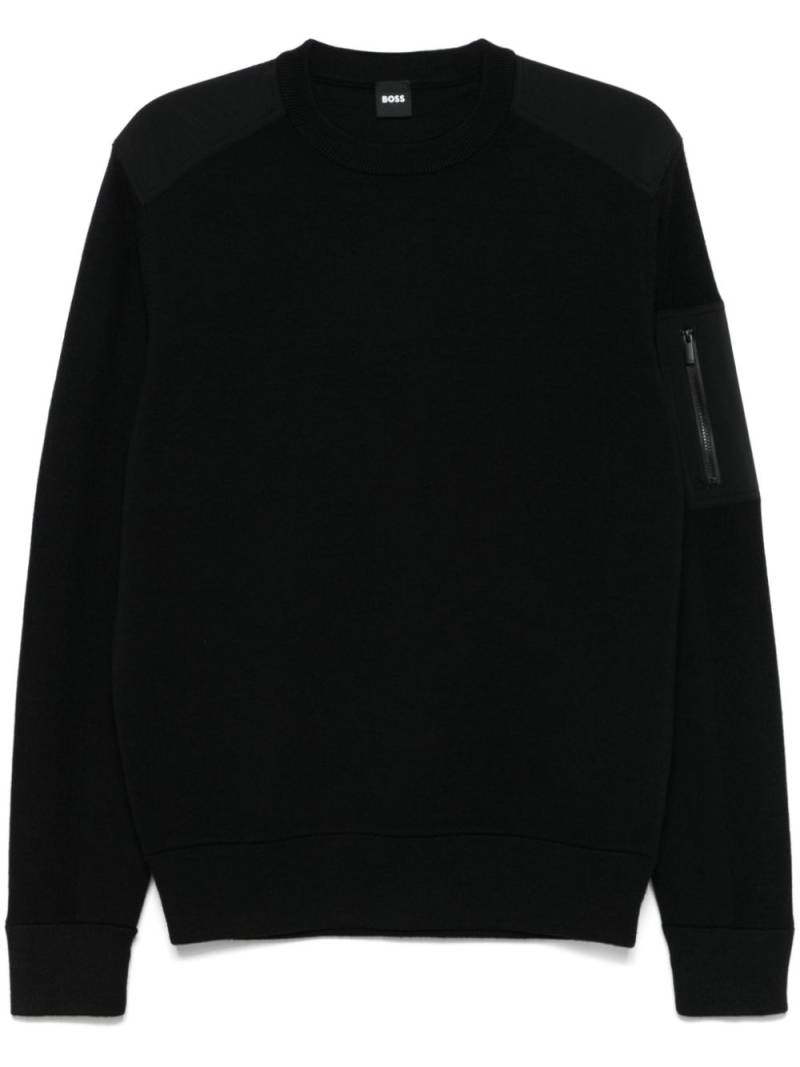 BOSS crew-neck sweater - Black von BOSS