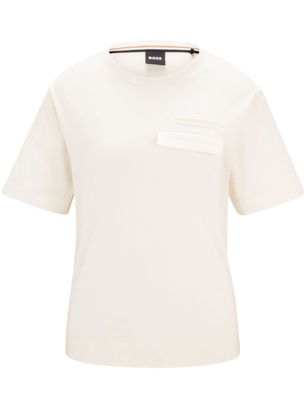 BOSS cut-out detailing T-shirt - White von BOSS