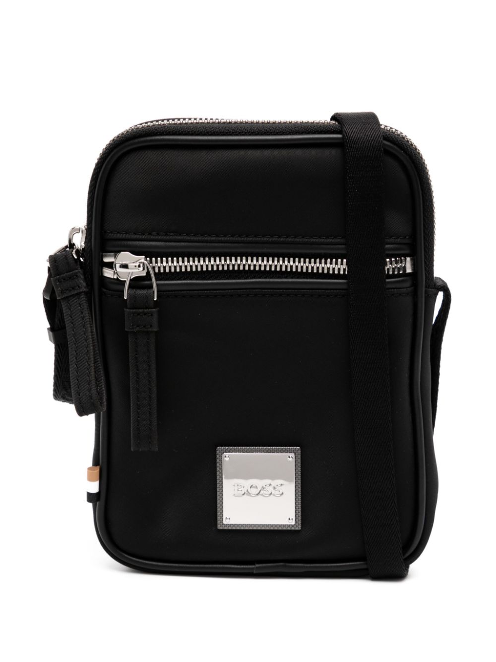 BOSS debossed logo plaque messenger bag - Black von BOSS