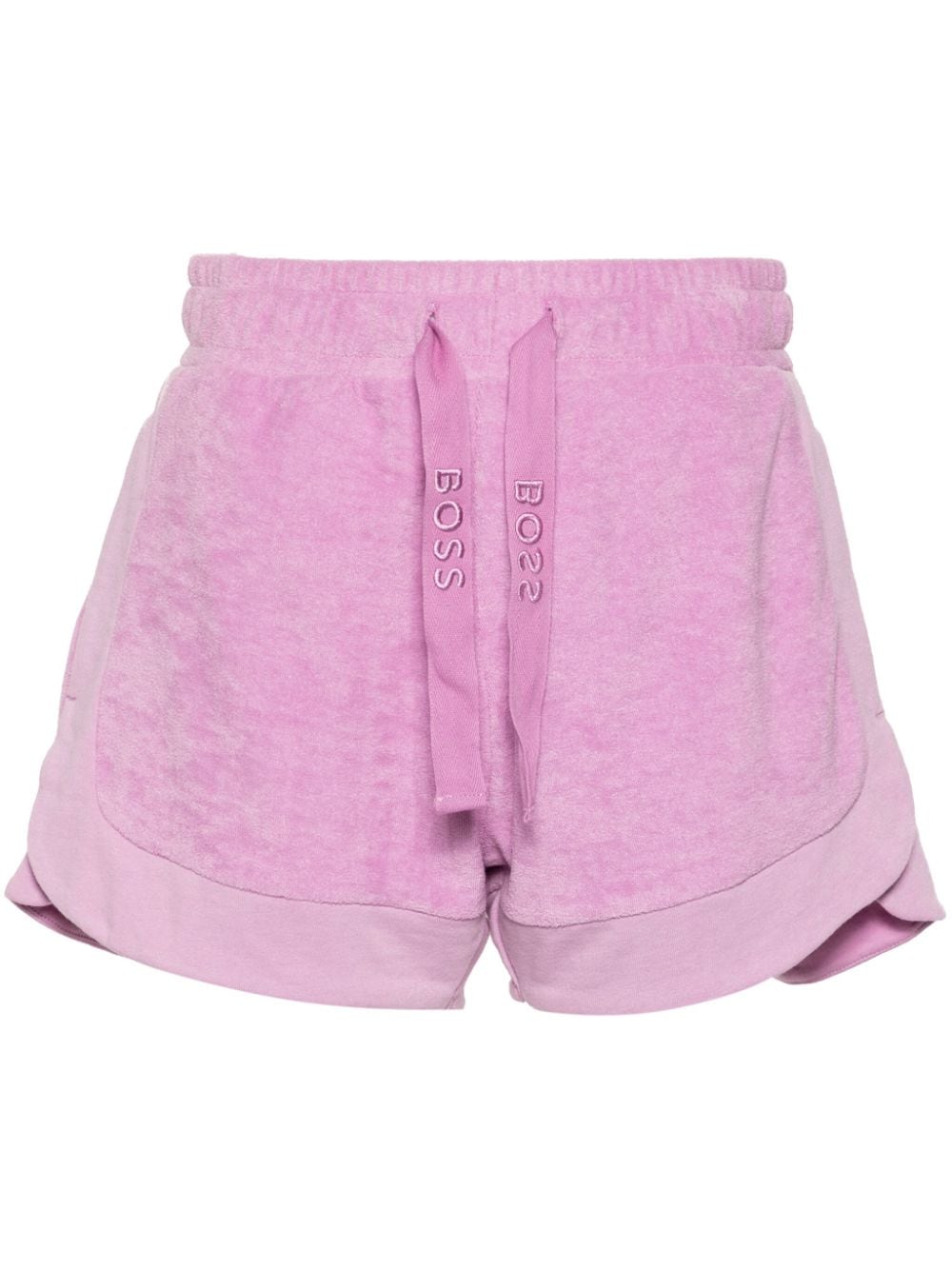 BOSS drawstring terry-cloth shorts - Purple von BOSS