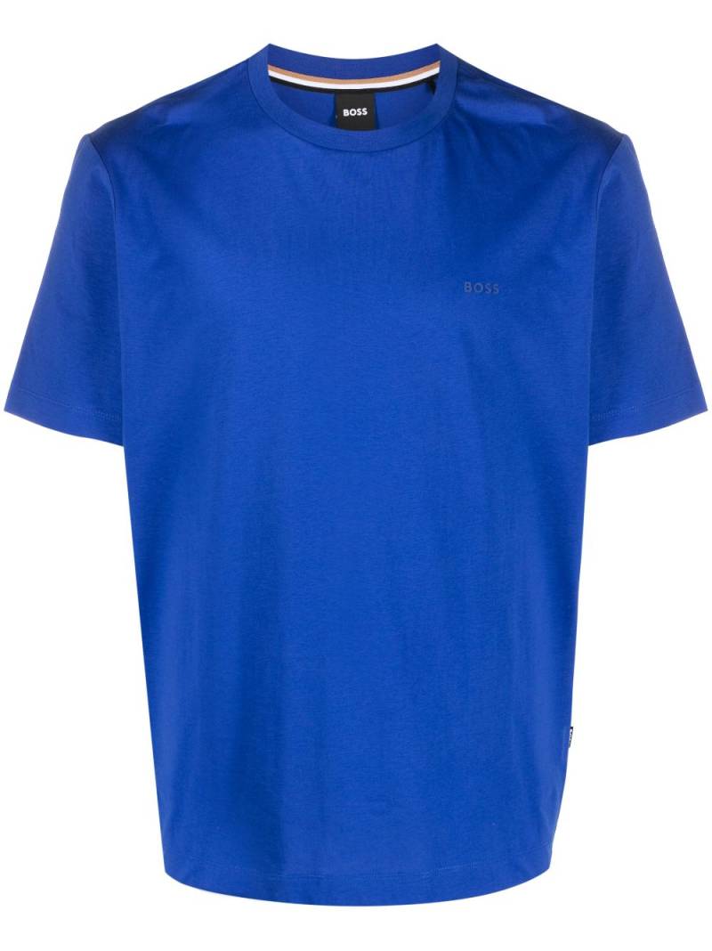 BOSS embossed-logo jersey T-shirt - Blue von BOSS