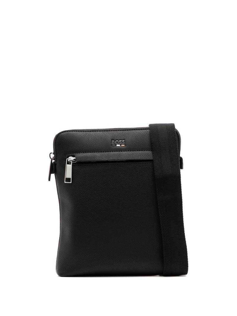 BOSS embossed-logo messenger bag - Black von BOSS