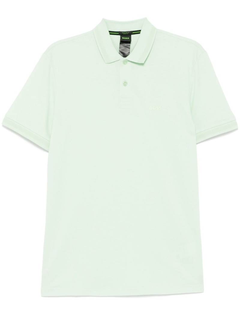 BOSS embossed logo polo shirt - Green von BOSS