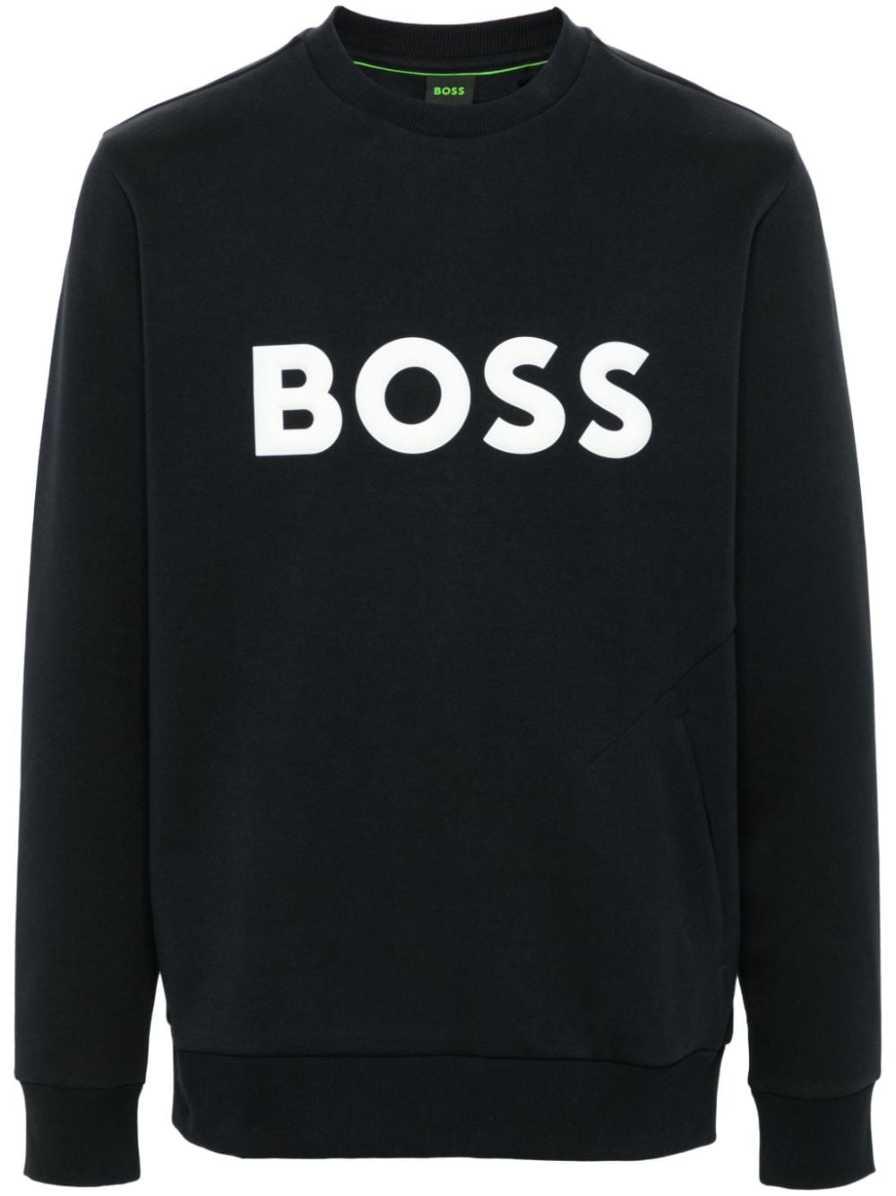 BOSS embossed-logo sweatshirt - Blue von BOSS