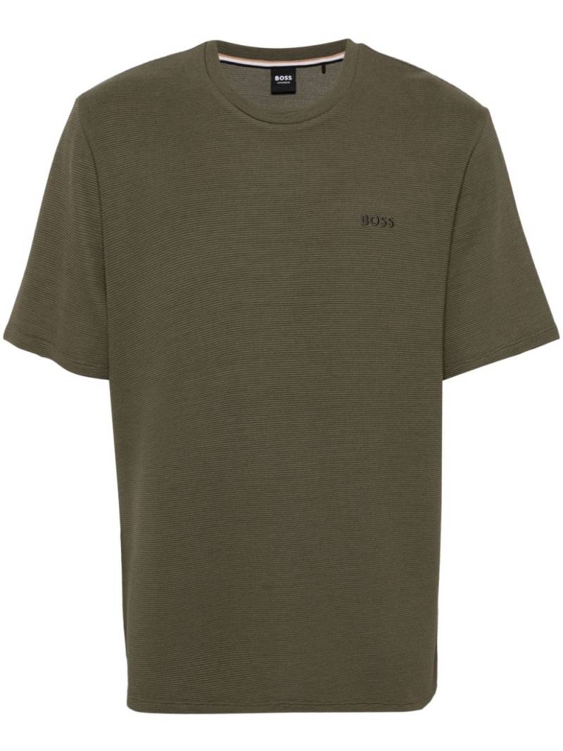 BOSS embroidered-logo T-shirt - Green von BOSS