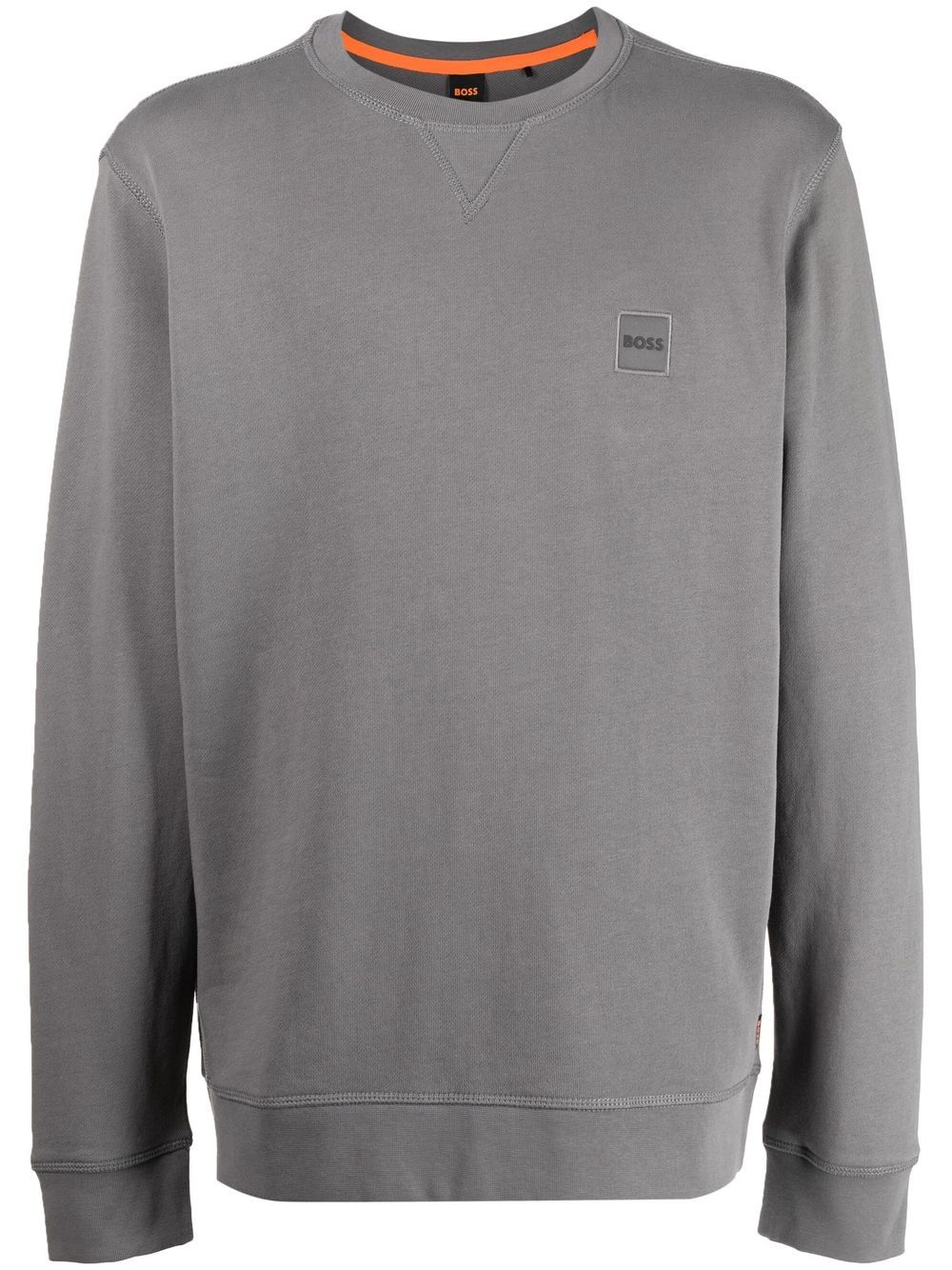 BOSS embroidered-logo patch sweatshirt - Grey von BOSS