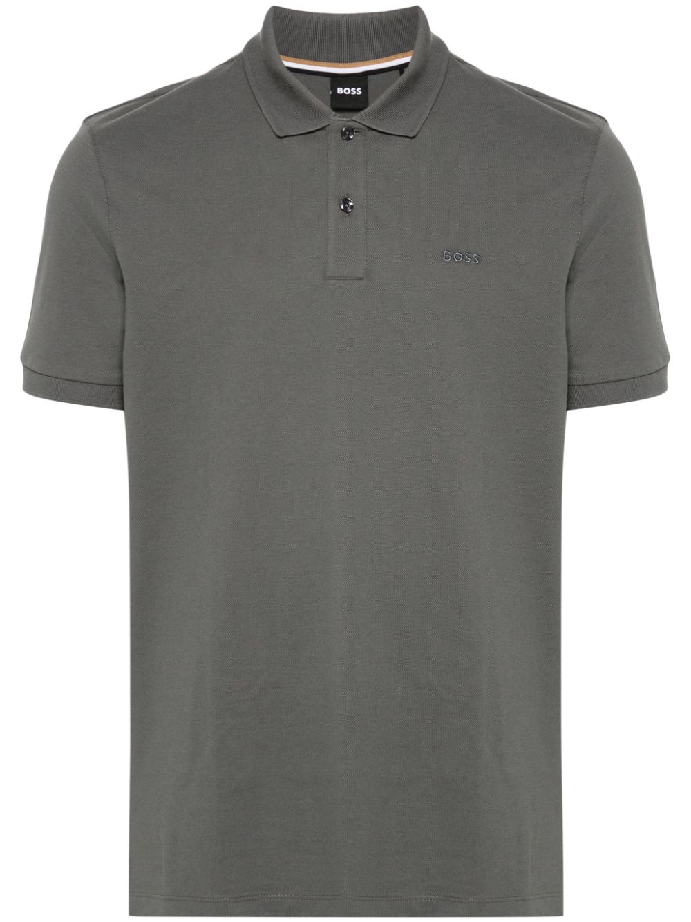 BOSS embroidered-logo polo shirt - Grey von BOSS