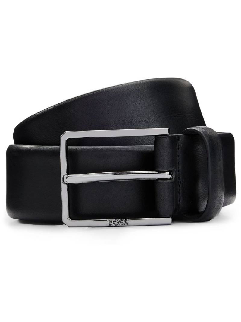 BOSS engraved-buckle leather belt - Black von BOSS