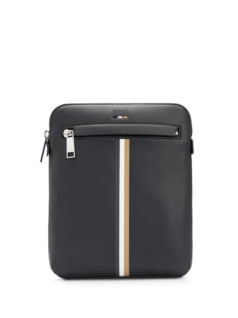 BOSS faux-leather messenger bag - Black von BOSS