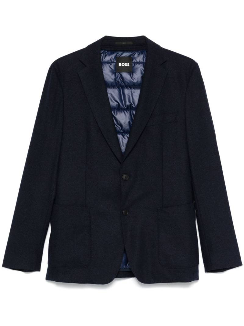 BOSS flannel blazer - Blue von BOSS