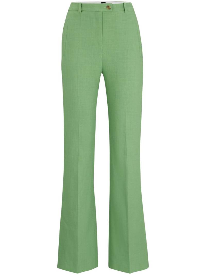 BOSS flared tailored trousers - Green von BOSS