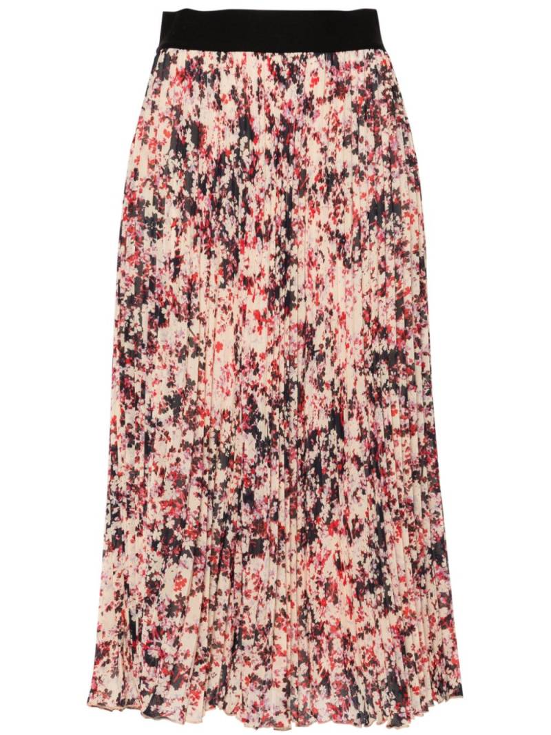 BOSS floral-print pleated midi skirt - Neutrals von BOSS