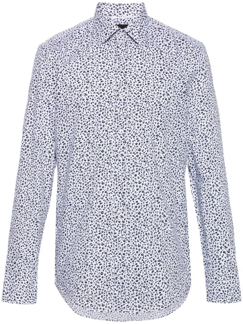 BOSS floral-print poplin shirt - White von BOSS