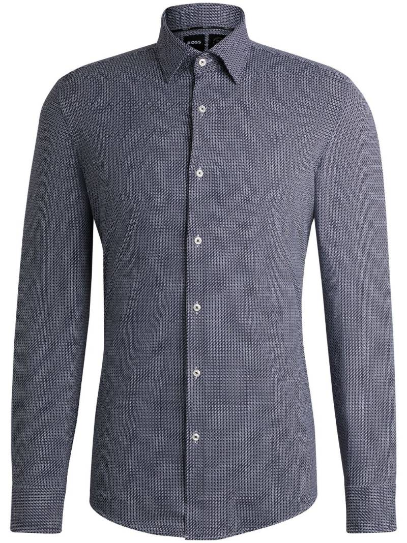 BOSS geometric-print shirt - Blue von BOSS