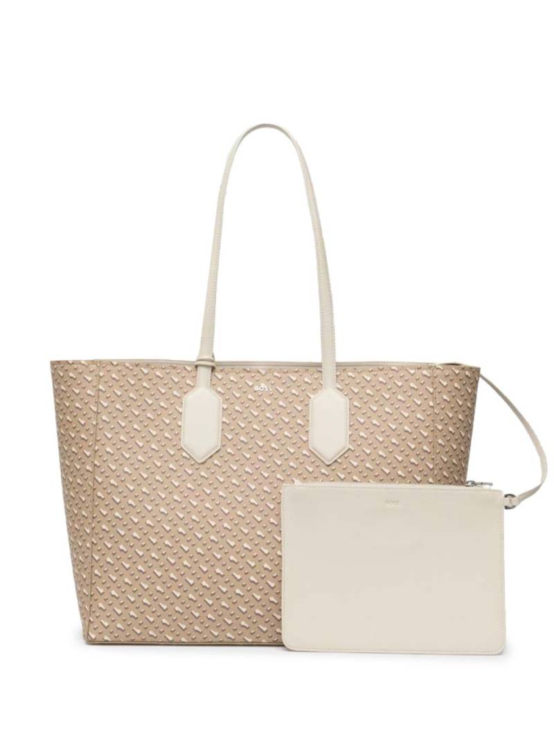 BOSS geometric-print tote bag - Neutrals von BOSS