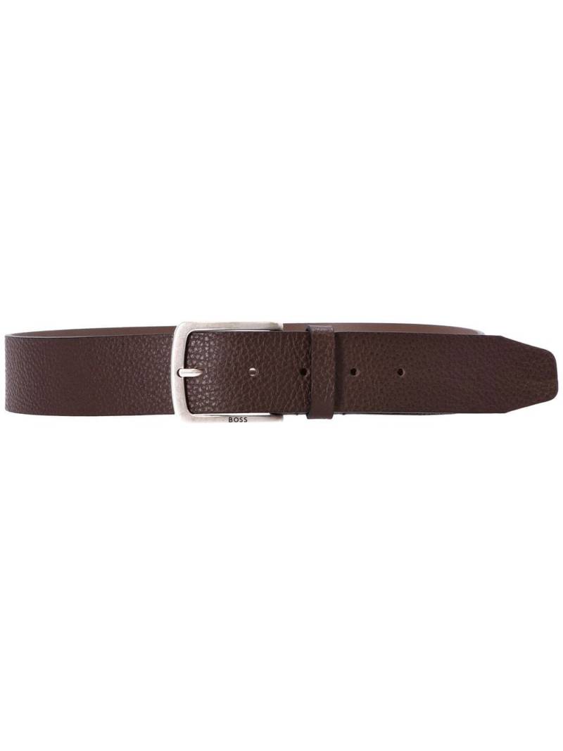 BOSS grained leather belt - Brown von BOSS