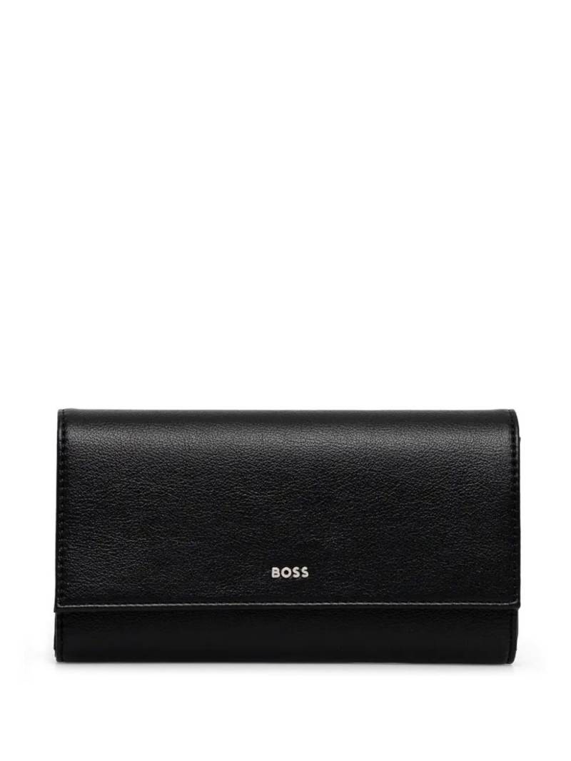 BOSS grained-texture wallet - Black von BOSS