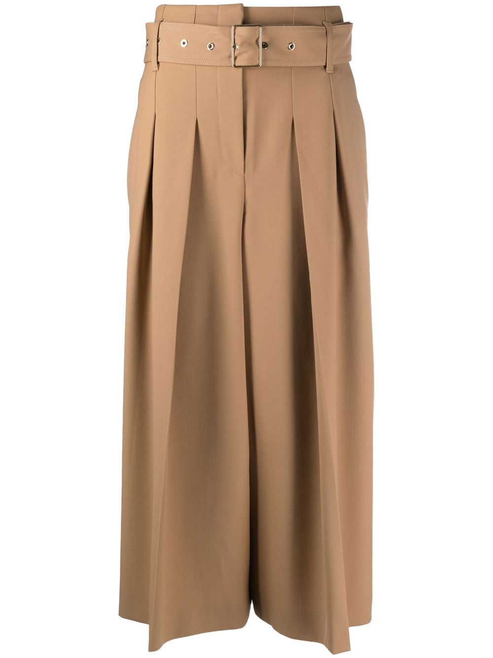 BOSS high-waist belted trousers - Brown von BOSS